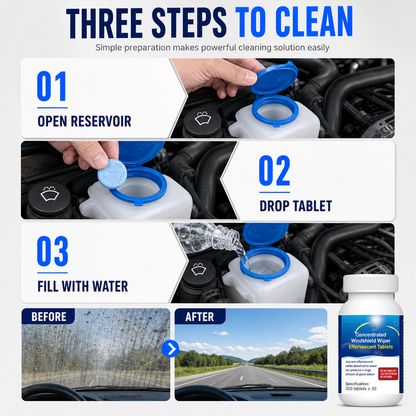 ⏳Limited-time 50% off⏰Car Windshield Washer Effervescent Tablets🚗🫧