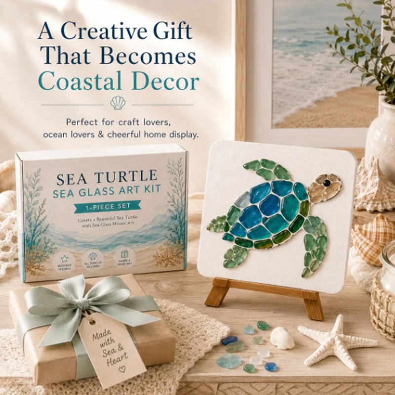 🌊✨ DIY Sea Glass Mosaic Art Kit – Create Your Own Ocean-Inspired Decor