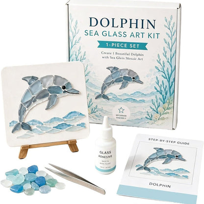 🌊✨ DIY Sea Glass Mosaic Art Kit – Create Your Own Ocean-Inspired Decor