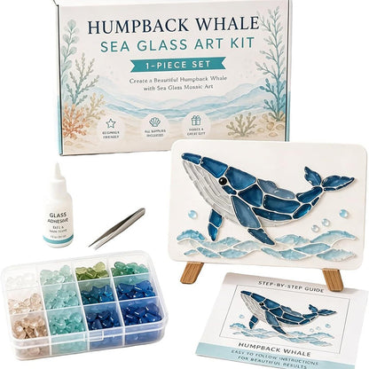 🌊✨ DIY Sea Glass Mosaic Art Kit – Create Your Own Ocean-Inspired Decor
