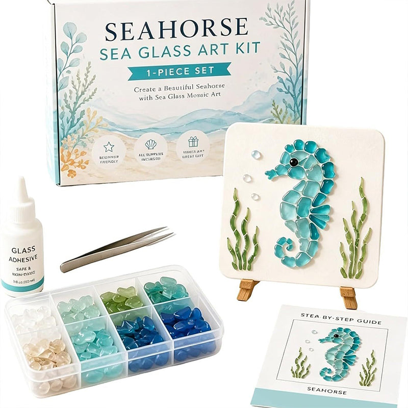🌊✨ DIY Sea Glass Mosaic Art Kit – Create Your Own Ocean-Inspired Decor