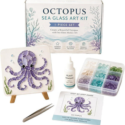 🌊✨ DIY Sea Glass Mosaic Art Kit – Create Your Own Ocean-Inspired Decor