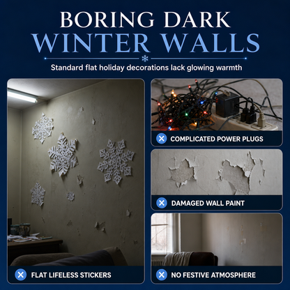 ❄Glowing Snowflake Night Light Wall Stickers💡