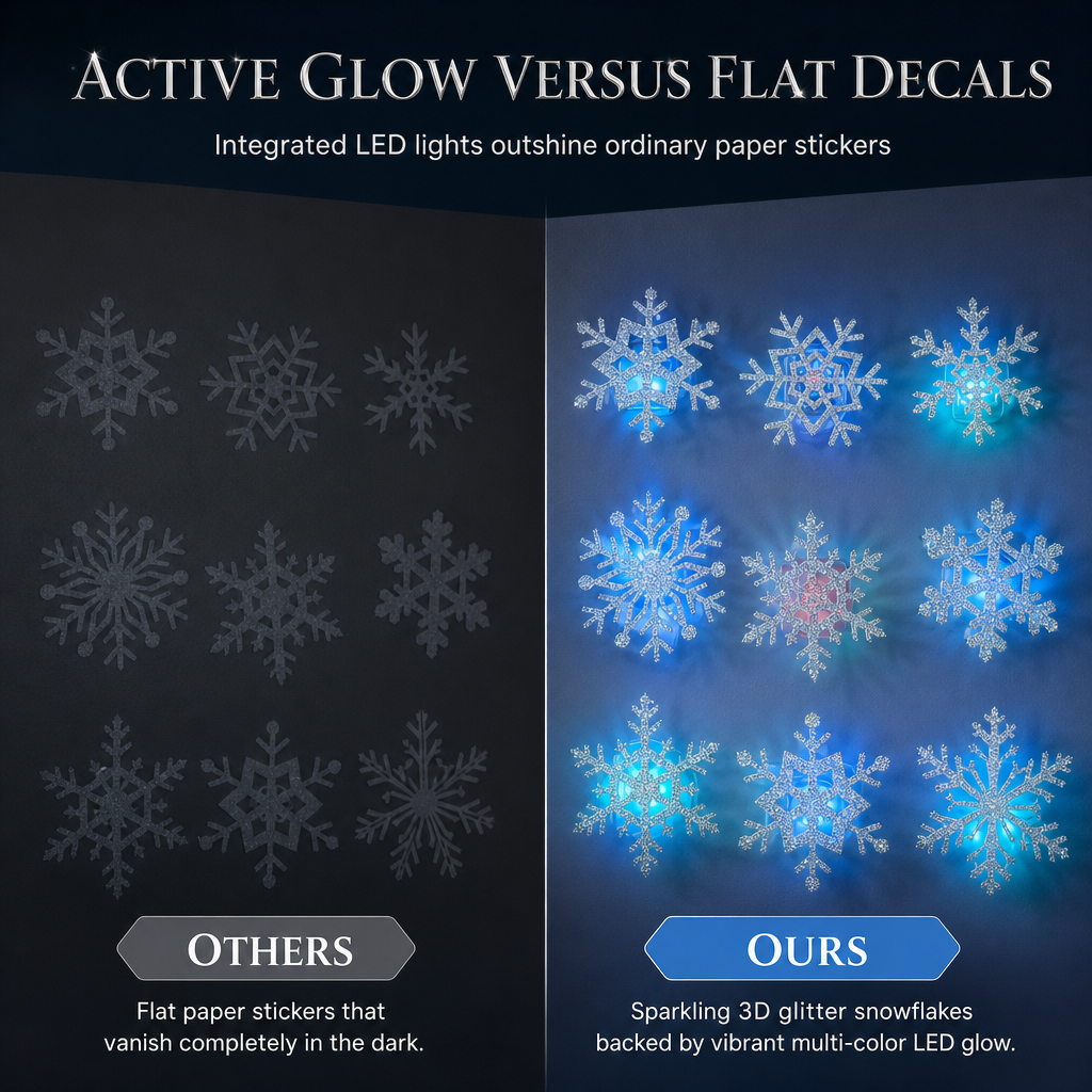 ❄Glowing Snowflake Night Light Wall Stickers💡