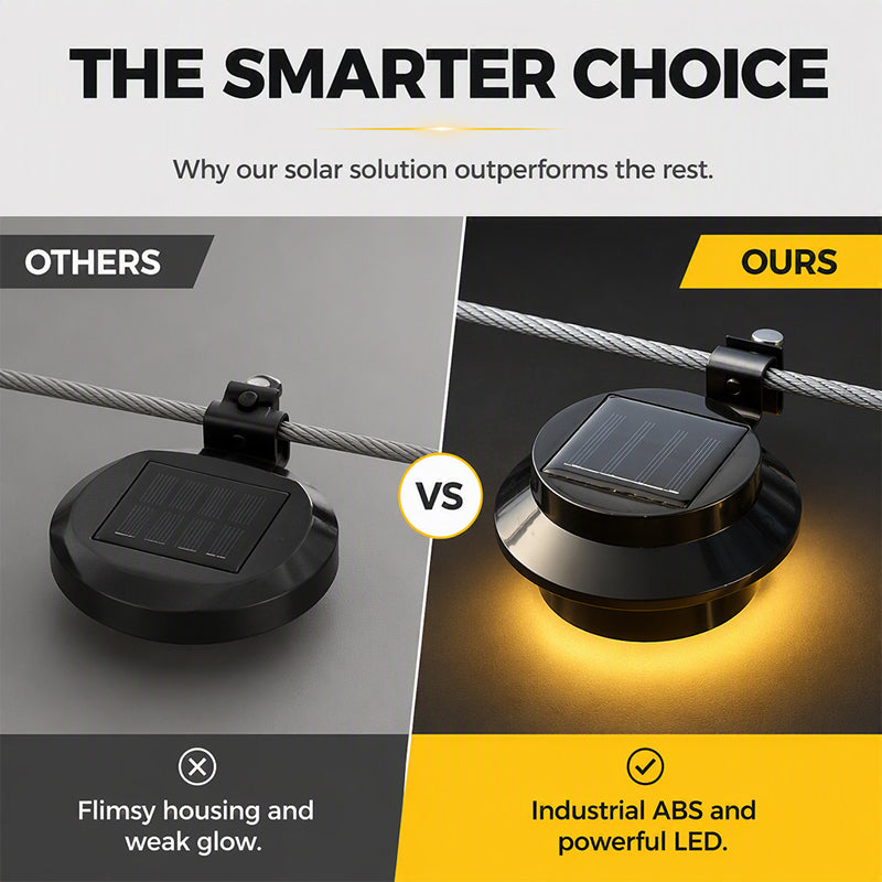☀️ Solar Gutter Wall Lights: Zero Electricity, 3 LED, Waterproof, Auto On