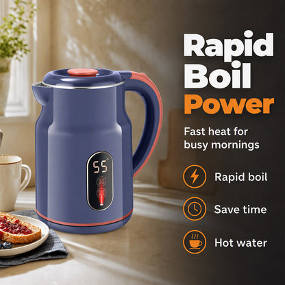 🎁2026 New Arrivals 50% OFF💥☕ Smart Electric Kettle: 3L, 1500W Fast Boil, 55°C Keep Warm, Temp Display, Cool-Touch