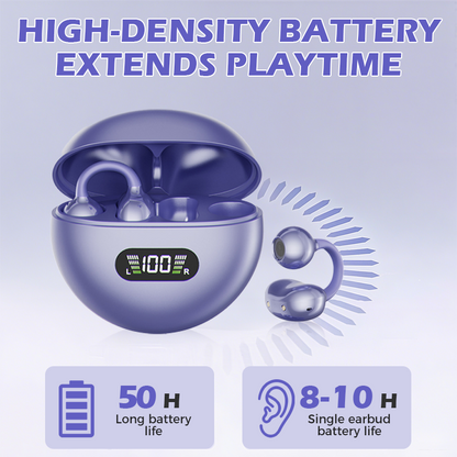 🎧 Last Day Special Price £9.99! 👂Open-Ear Clip-On Bluetooth Earbuds – all-day comfort, immersive sound, leakage control, 8-10h battery, touch control. No ear pain! 🔋