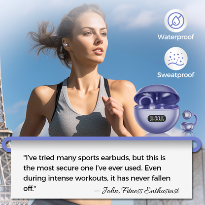 🎧 Last Day Special Price £9.99! 👂Open-Ear Clip-On Bluetooth Earbuds – all-day comfort, immersive sound, leakage control, 8-10h battery, touch control. No ear pain! 🔋