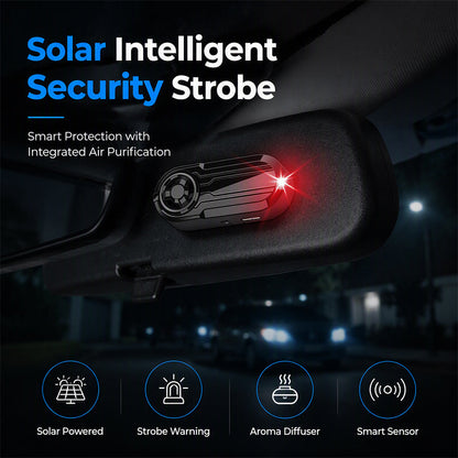 Solar Powered Car Simulated Anti-Theft LED Warning Light