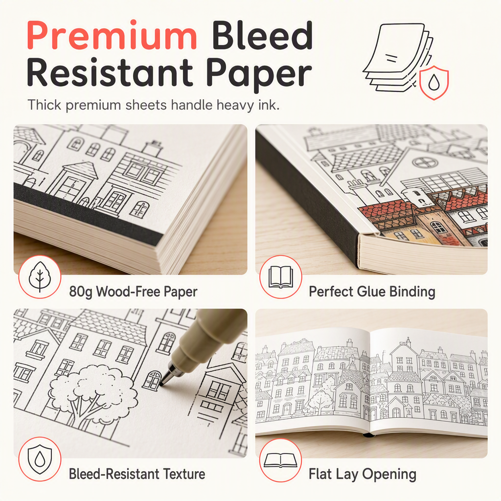 Simple Stick Figure Line Art Coloring Book