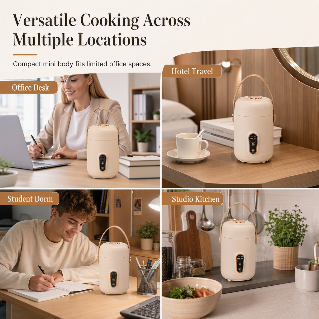 🍜⚡ Portable Mini Electric Cooking Pot – Hot Meals Anywhere