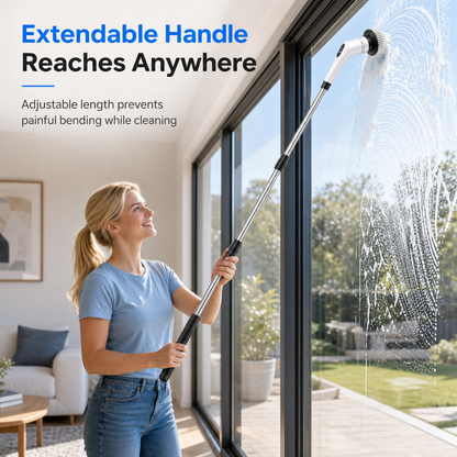 ⚡🛁 Cordless Electric Cleaning Brush – Extendable Spin Scrubber for Bathroom & Floors
