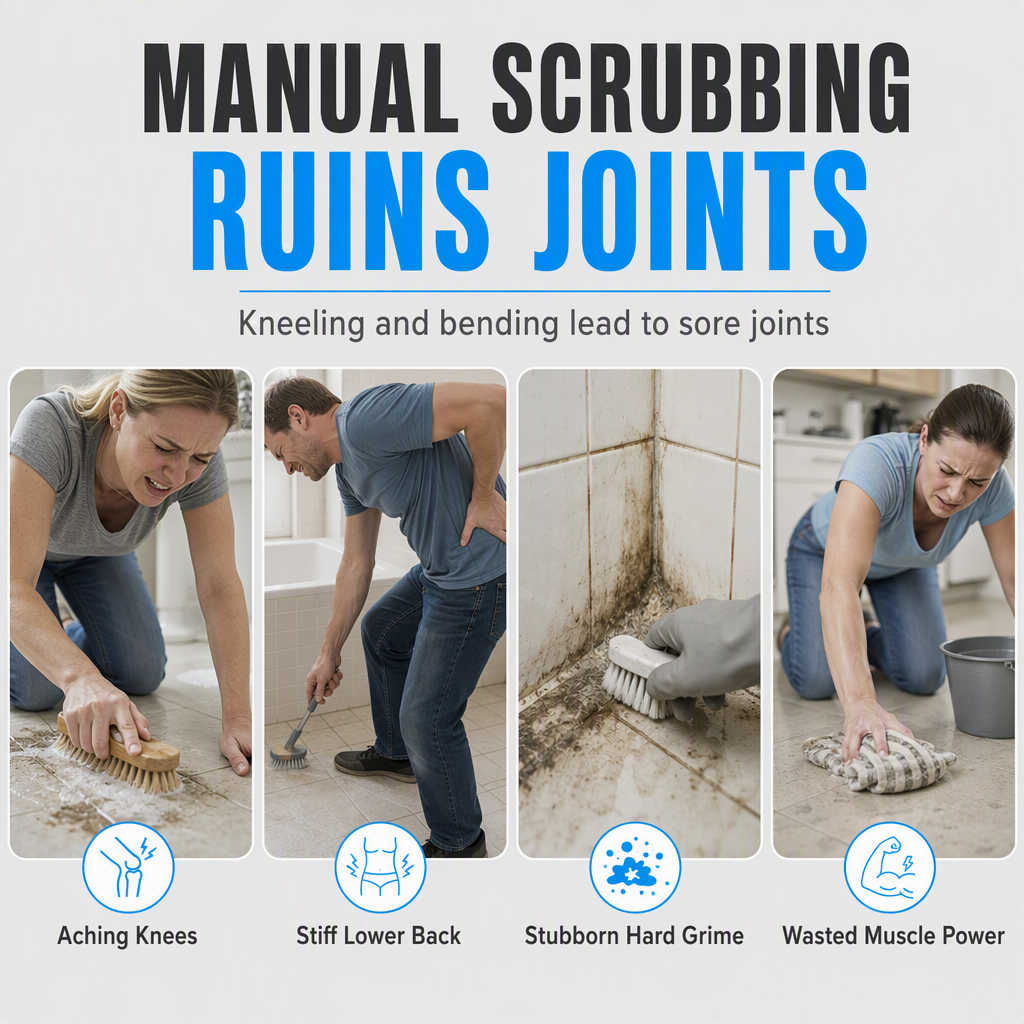 ⚡🛁 Cordless Electric Cleaning Brush – Extendable Spin Scrubber for Bathroom & Floors