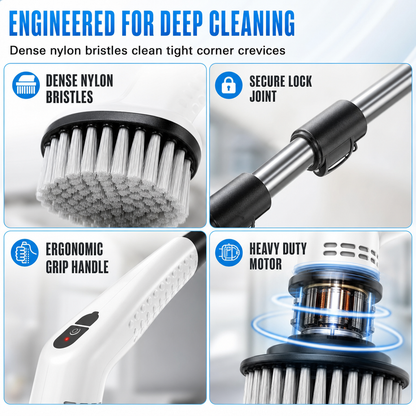 ⚡🛁 Cordless Electric Cleaning Brush – Extendable Spin Scrubber for Bathroom & Floors