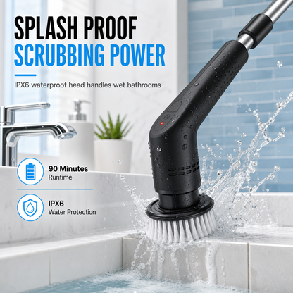 ⚡🛁 Cordless Electric Cleaning Brush – Extendable Spin Scrubber for Bathroom & Floors
