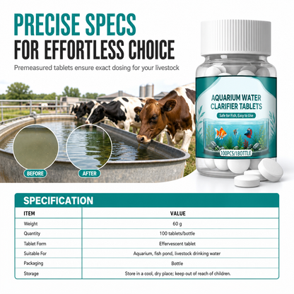 🐄💧 Livestock Water Treatment Tablets – Easy-Dissolving Trough & Tank Care