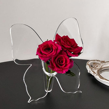 🦋 Transparent Butterfly Vase: Crystal-Clear, Shatter-Resistant, Stable Base