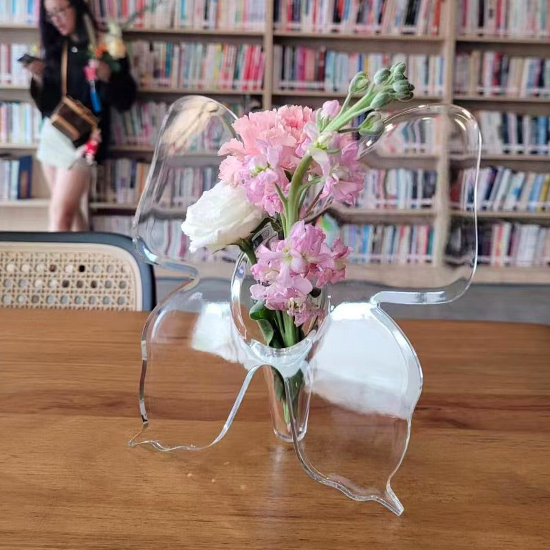 🦋 Transparent Butterfly Vase: Crystal-Clear, Shatter-Resistant, Stable Base