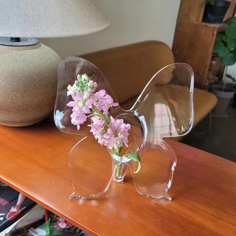 🦋 Transparent Butterfly Vase: Crystal-Clear, Shatter-Resistant, Stable Base
