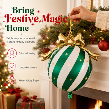 50-Piece Christmas Bowknot Hanging Balloons