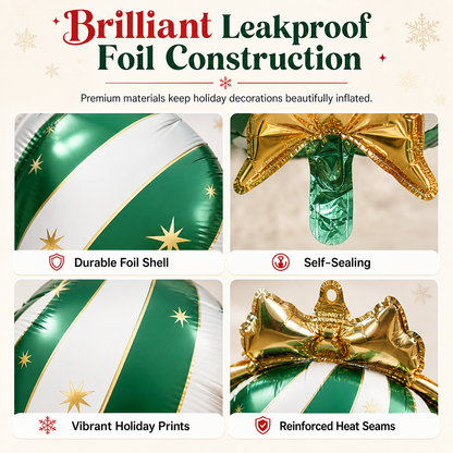 50-Piece Christmas Bowknot Hanging Balloons