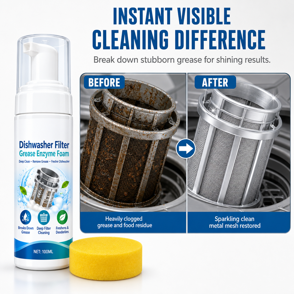 Dishwasher Filter Enzymatic Cleaning Foam