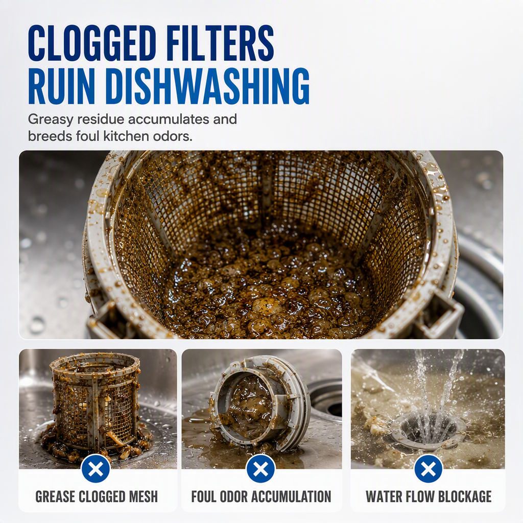 Dishwasher Filter Enzymatic Cleaning Foam