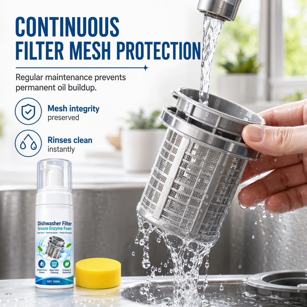 Dishwasher Filter Enzymatic Cleaning Foam