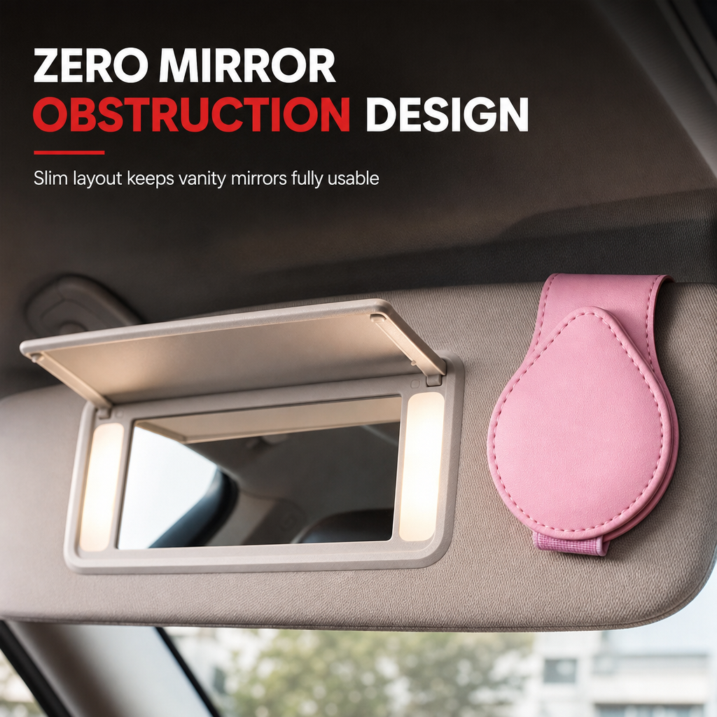 Universal Portable Car Sunglasses Holder & Ticket Card Clip
