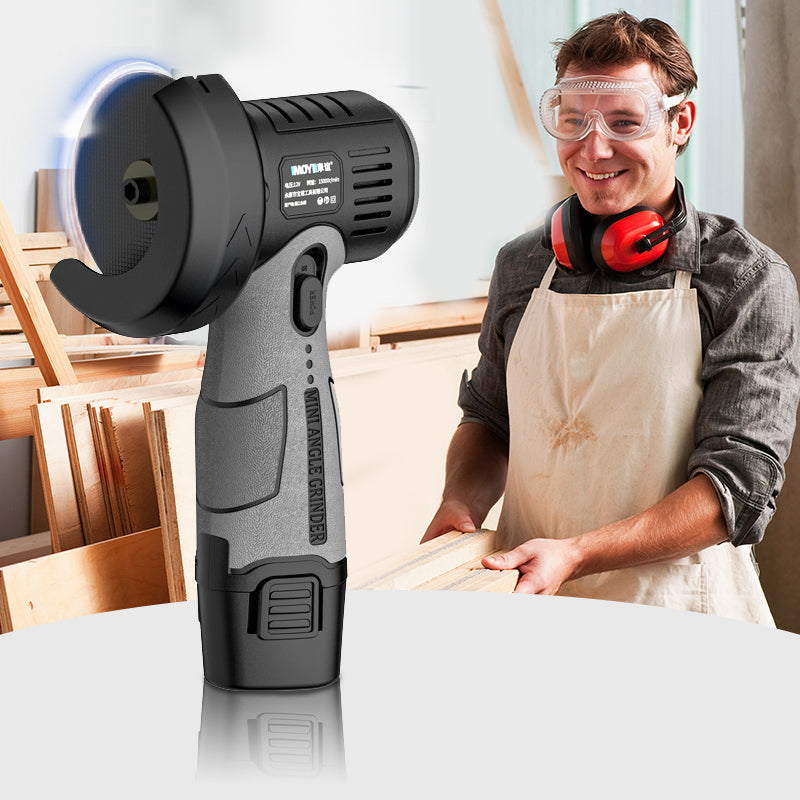 📢📢50% OFF !! ⏰Mini Angle Grinder: 400W, 15000 RPM, Cordless, 1500mAh, with Cutting Disc & Safety Guard