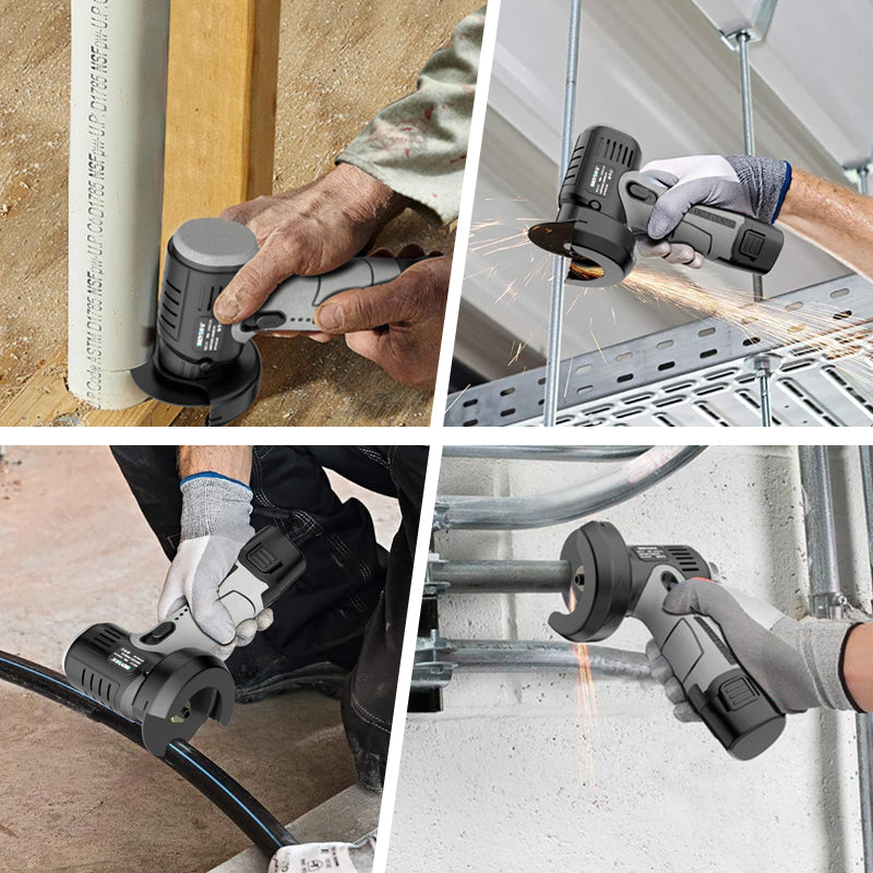 📢📢50% OFF !! ⏰Mini Angle Grinder: 400W, 15000 RPM, Cordless, 1500mAh, with Cutting Disc & Safety Guard