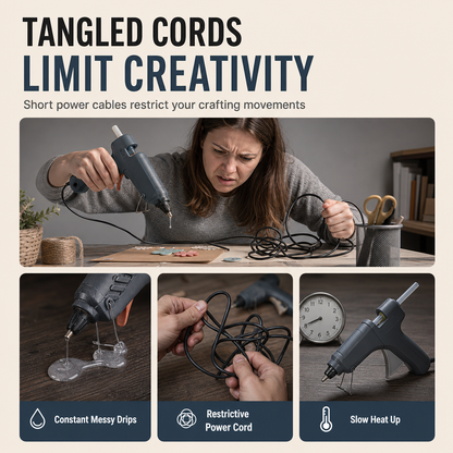 🔥✨ Rechargeable Mini Cordless Hot Glue Tool – Portable DIY Crafting