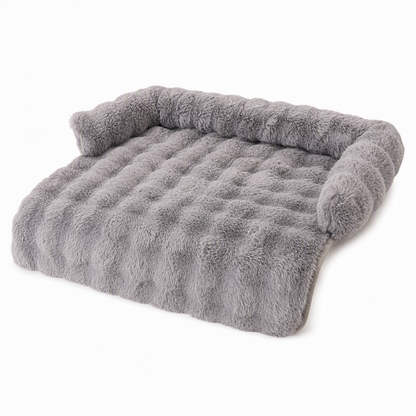 🐾 Plush Pet Furniture Protector: Faux Fur, Anti-Scratch, Non-Slip Back, Quilted