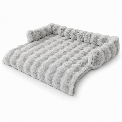 🐾 Plush Pet Furniture Protector: Faux Fur, Anti-Scratch, Non-Slip Back, Quilted