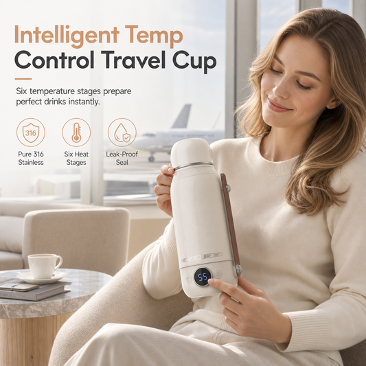 ✨ 800 ml travel kettle with temperature control – safe hot water whenever you’re on the go