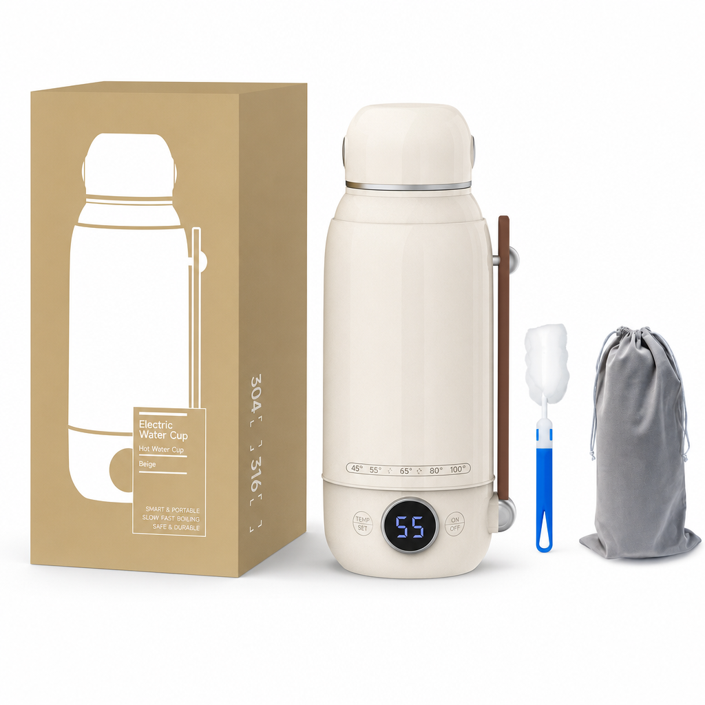 ✨ 800 ml travel kettle with temperature control – safe hot water whenever you’re on the go