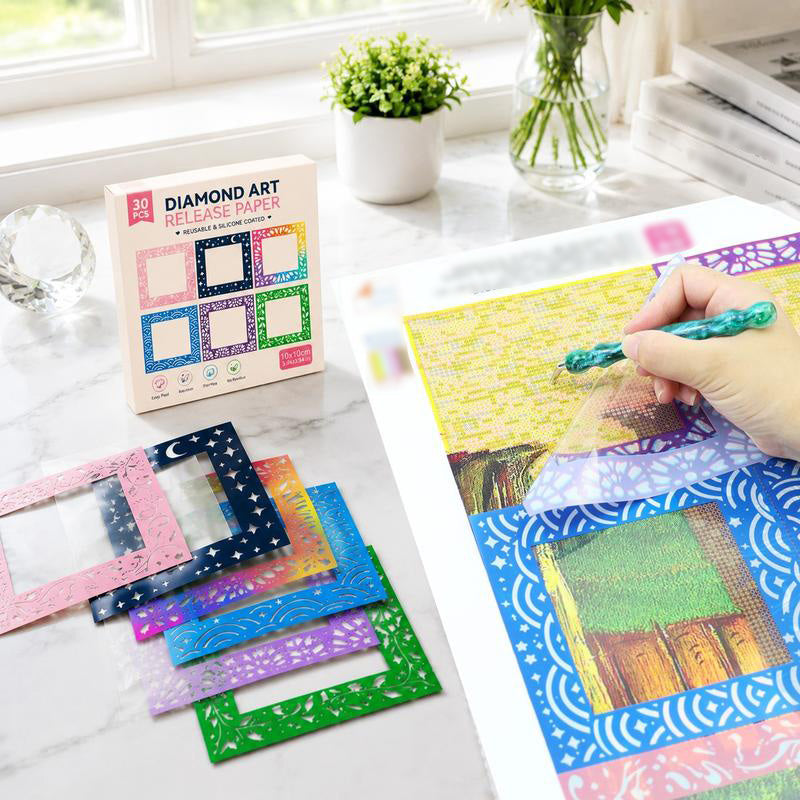 🎨 PET Non-Stick Craft Protective Sheets for Diamond Painting and Sticky Canvas Projects