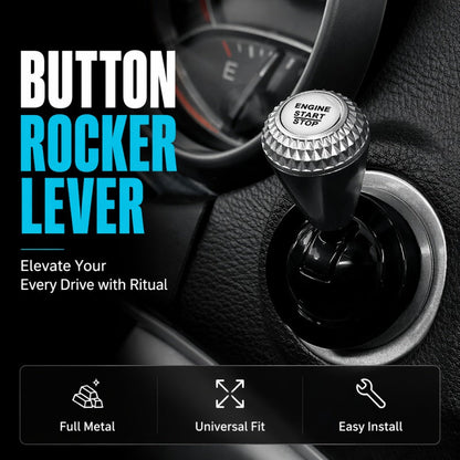 🚗 Car Start Button Rocker Lever: Full-Metal, Mechanical Feedback, Universal, Adhesive