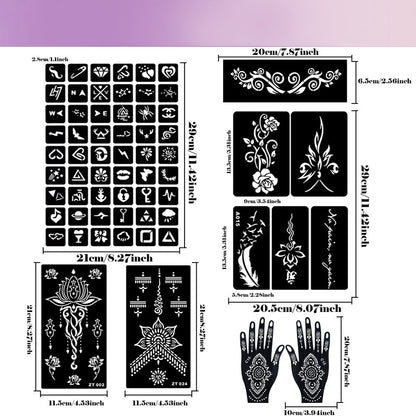 Complete 3-Color Henna Tattoo Kit