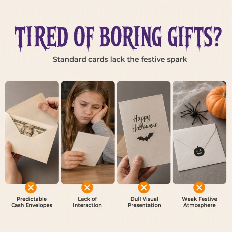 ⏳LAST DAY SALE 50% OFF !! 🎃 Halloween Money Pulling Gift Box | Fun Cash Pull‑Out Party Box📦