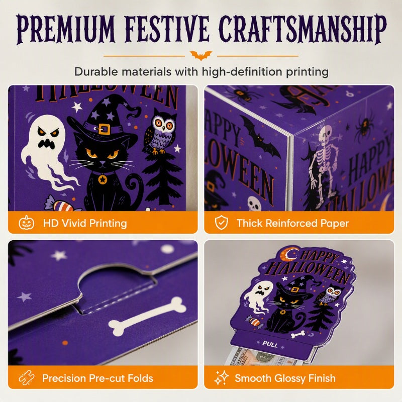 ⏳LAST DAY SALE 50% OFF !! 🎃 Halloween Money Pulling Gift Box | Fun Cash Pull‑Out Party Box📦