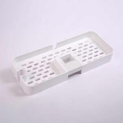 Adjustable Shower Riser Rail Storage Rack