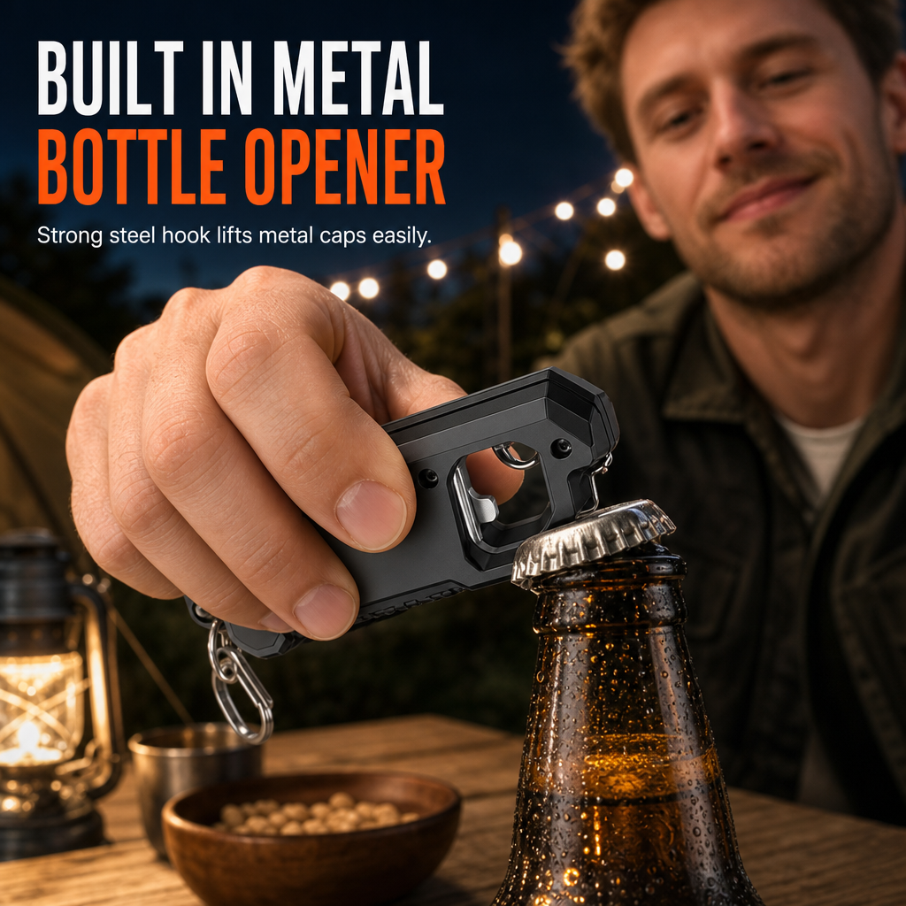 Multifunctional COB Keychain Flashlight with Bottle Opener