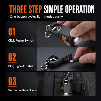 Multifunctional COB Keychain Flashlight with Bottle Opener