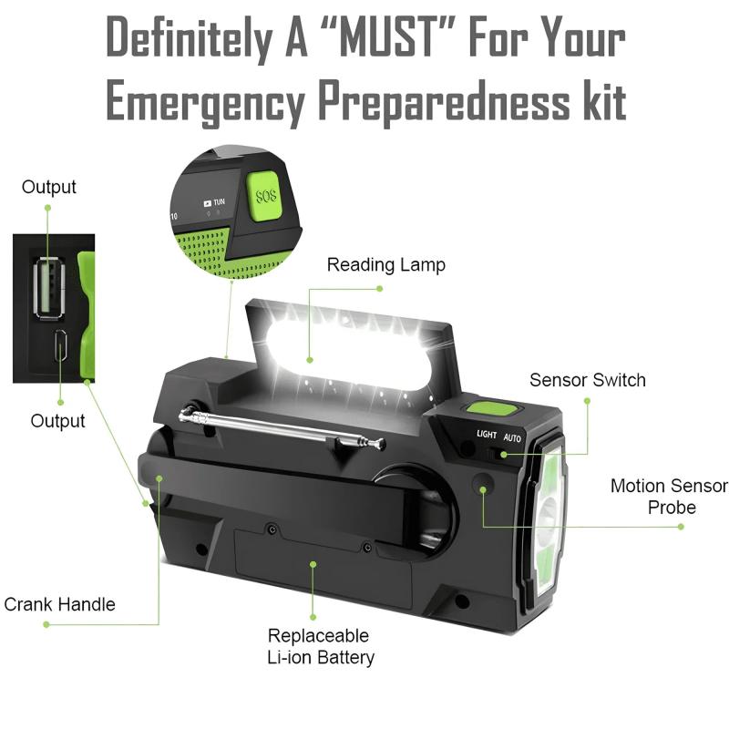 📢50% OFF📻 All-in-One Emergency Solar Powered Radio  🔦
