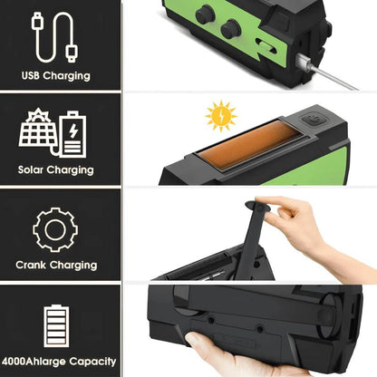 📢50% OFF📻 All-in-One Emergency Solar Powered Radio  🔦