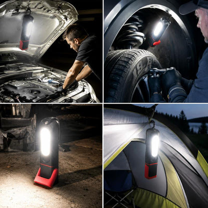 🥳2026 HOT SALE🥳💞50K+ SOLD! 🔦🧲 50% OFF! Rechargeable COB LED Work Light – 350lm, magnetic base & 360° rotation. Hands-free for repairs & camping! 🛡️💪