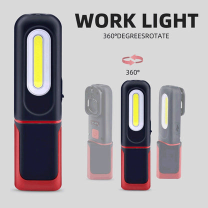 🥳2026 HOT SALE🥳💞50K+ SOLD! 🔦🧲 50% OFF! Rechargeable COB LED Work Light – 350lm, magnetic base & 360° rotation. Hands-free for repairs & camping! 🛡️💪