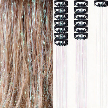 🏆🔥LAST DAY BUY 1 GET 1 FREE💖Sparkle Clip-In Hair Tinsel ✨ | Easy Clip On, No Hair Damage | UK Party Favourite ✅