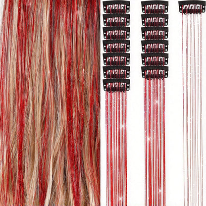 🏆🔥LAST DAY BUY 1 GET 1 FREE💖Sparkle Clip-In Hair Tinsel ✨ | Easy Clip On, No Hair Damage | UK Party Favourite ✅
